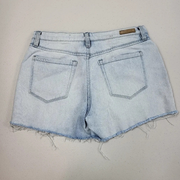 Blank NYC The Fulton Roll Up Short Light Wash Raw Hem Shorts Sz 29 - Picture 2 of 14